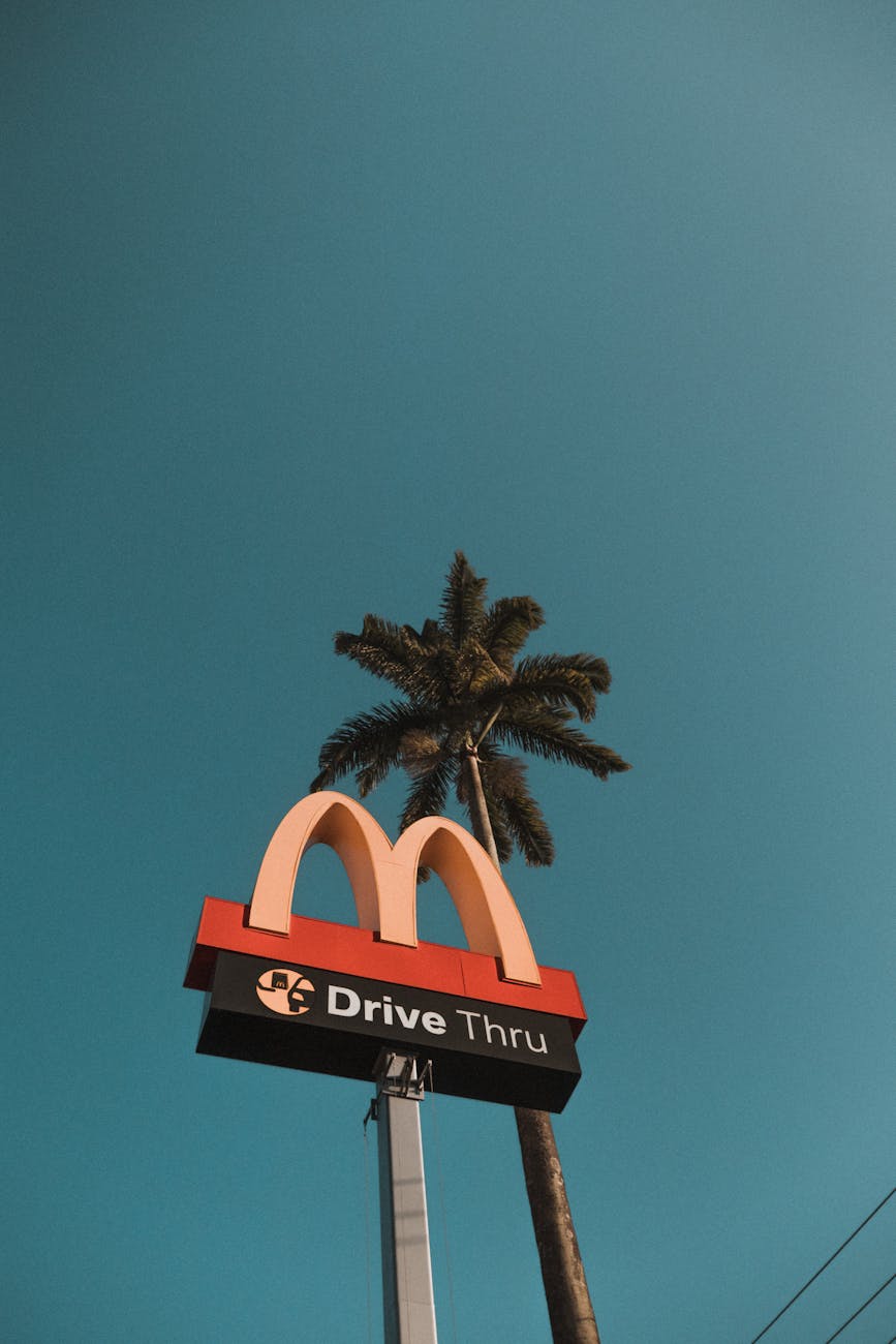 Mcdonald Drive Thru Road Signage