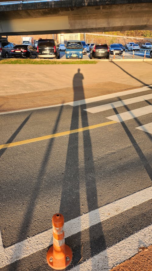 seoul hanriver park man shadow