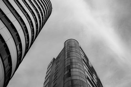 Free Skyscrapers in Black and White Stock Photo