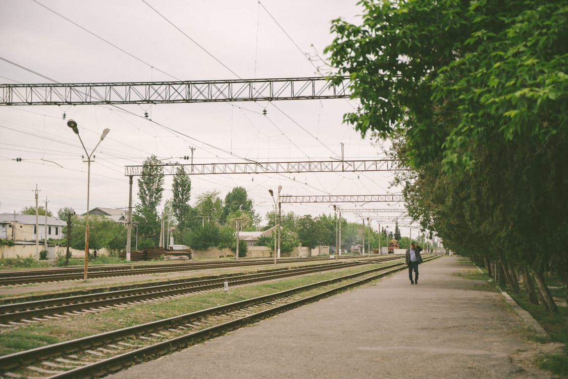 Бесплатное стоковое фото с городской, деревья, железная дорога