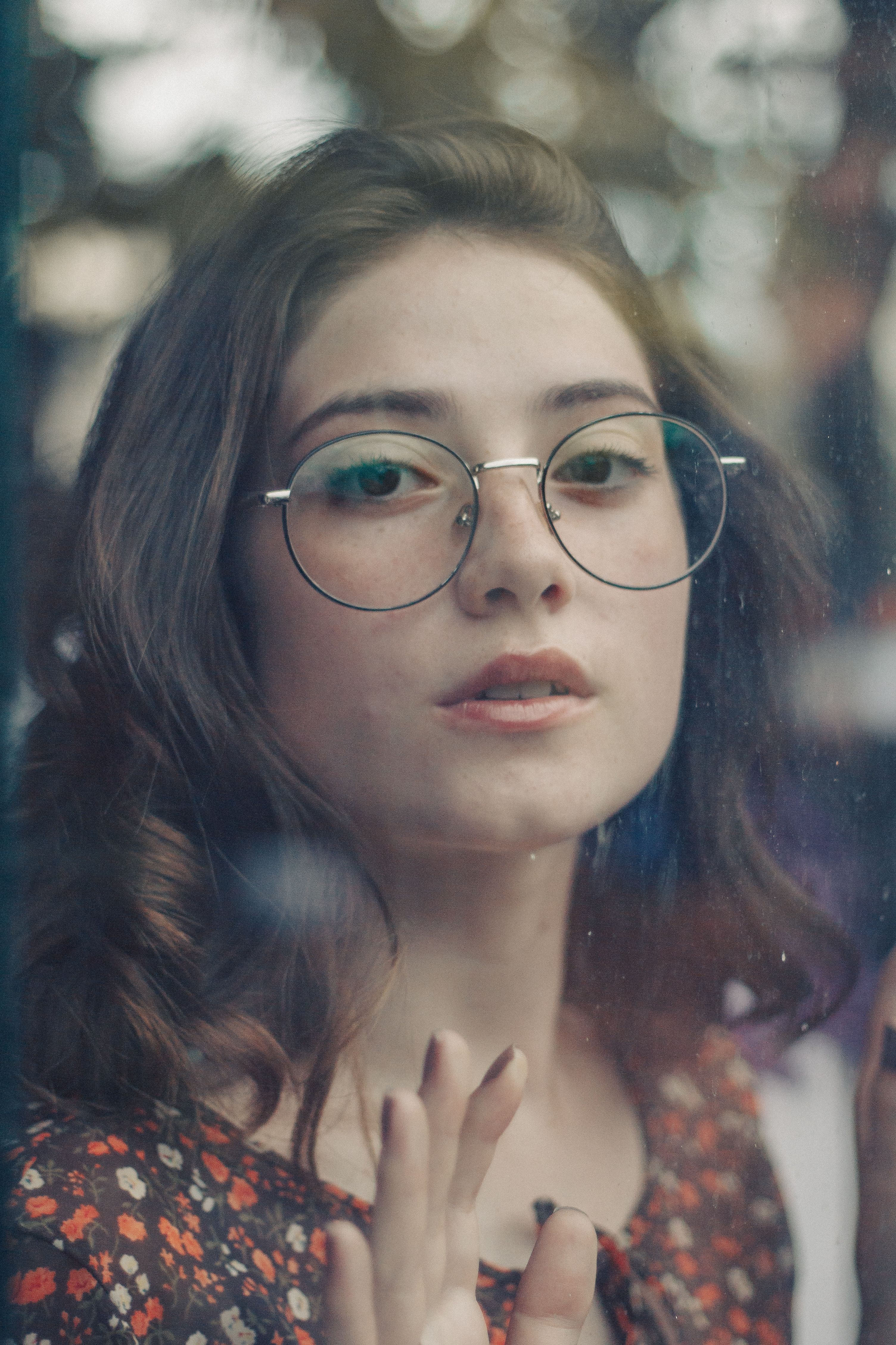 woman-in-black-crew-neck-t-shirt-wearing-black-framed-eyeglasses-free