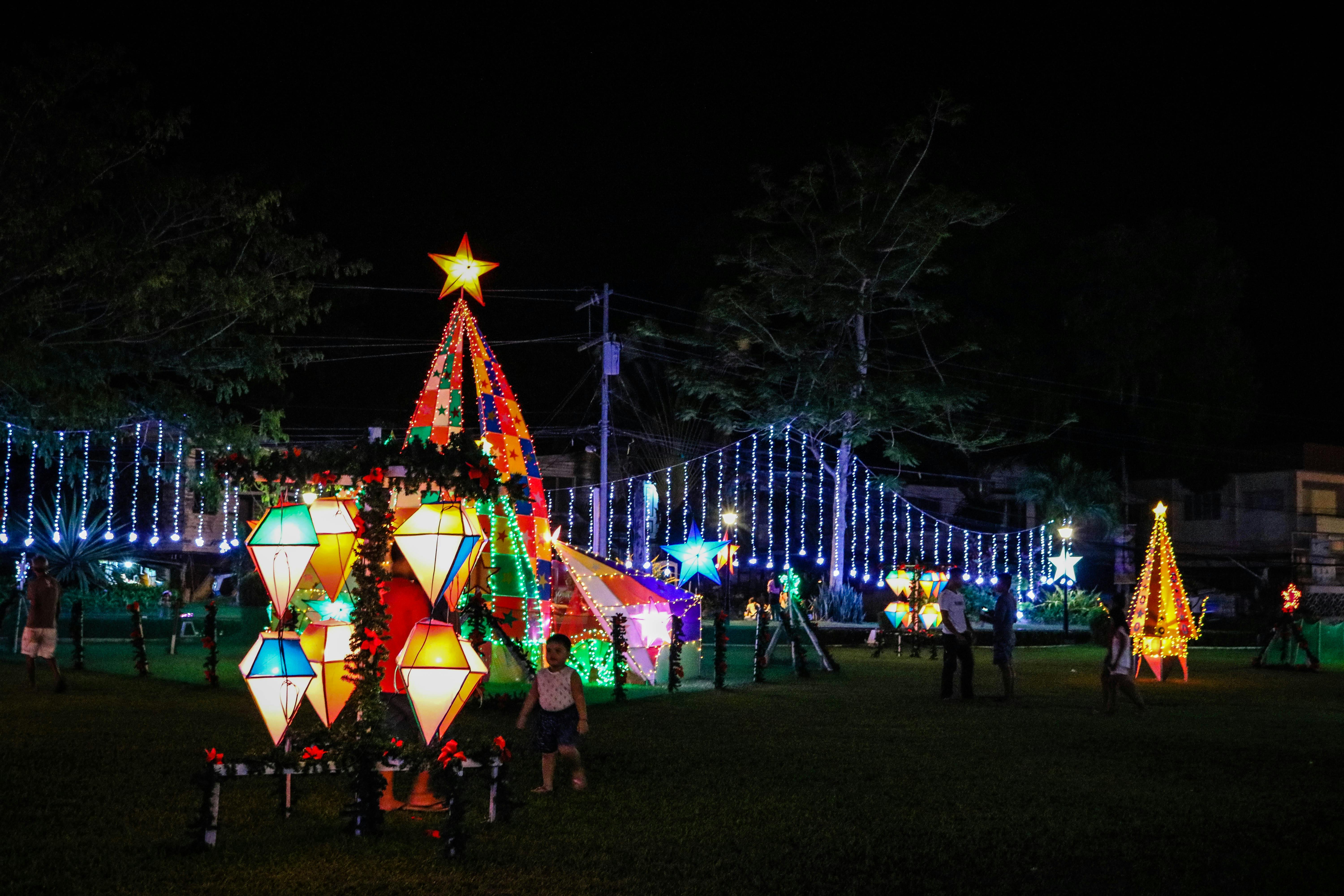 Free stock photo of christmas, light, night photography