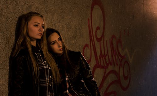 Woman in Black Leather Jacket