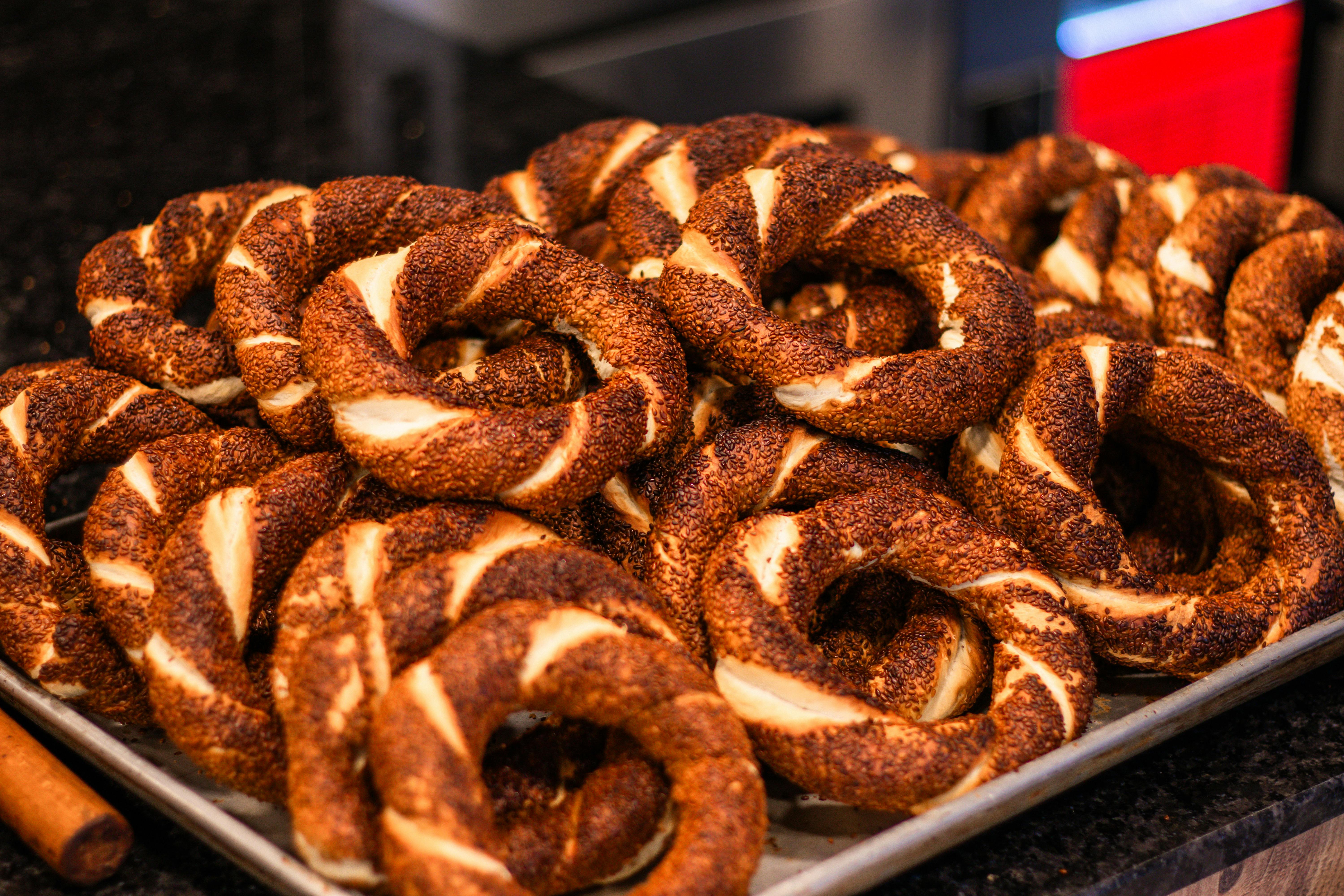 Kostenloses Foto zum Thema: backen, bäckerei, bagels, belegtes brot ...