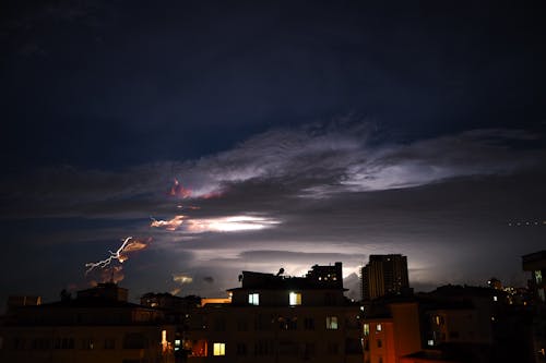 城市, 戲劇性的天空, 晚上 的 免费素材图片