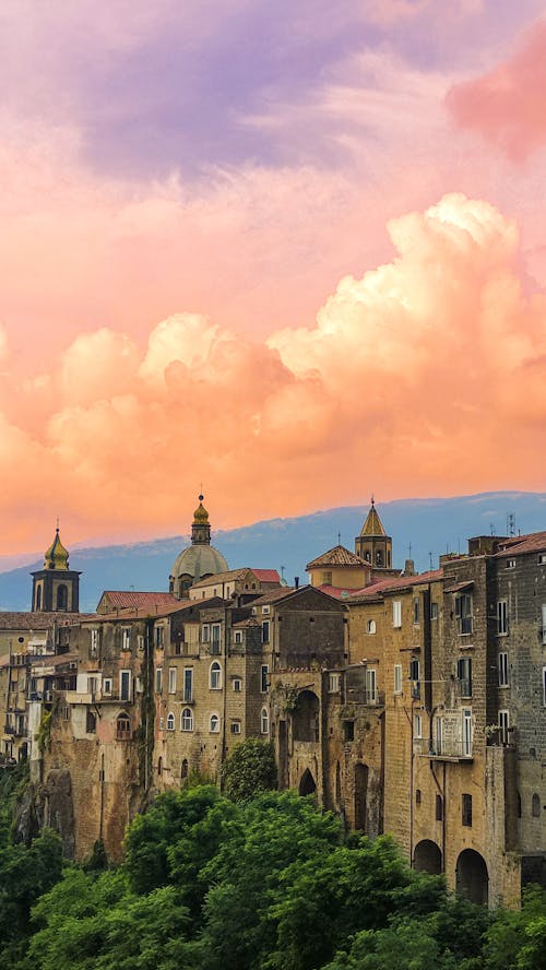 Traditional Tenements in a Town in Italy 