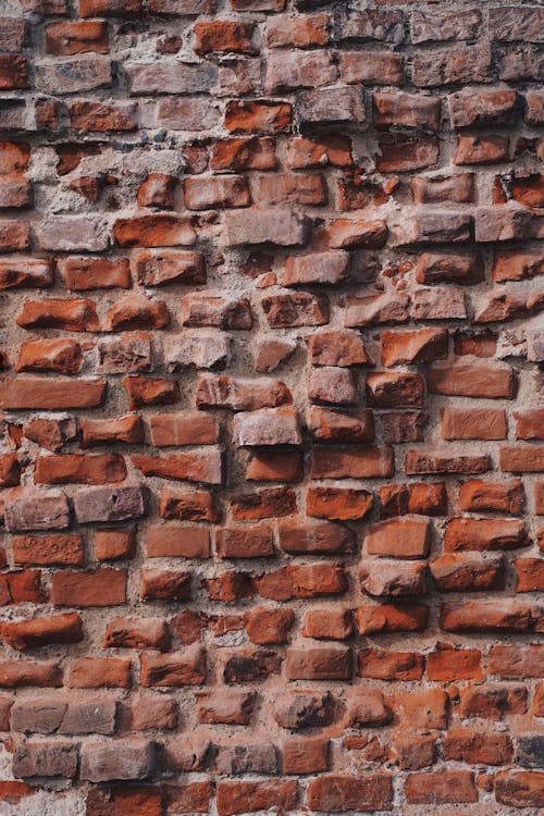 Old Wall Made with Red Bricks
