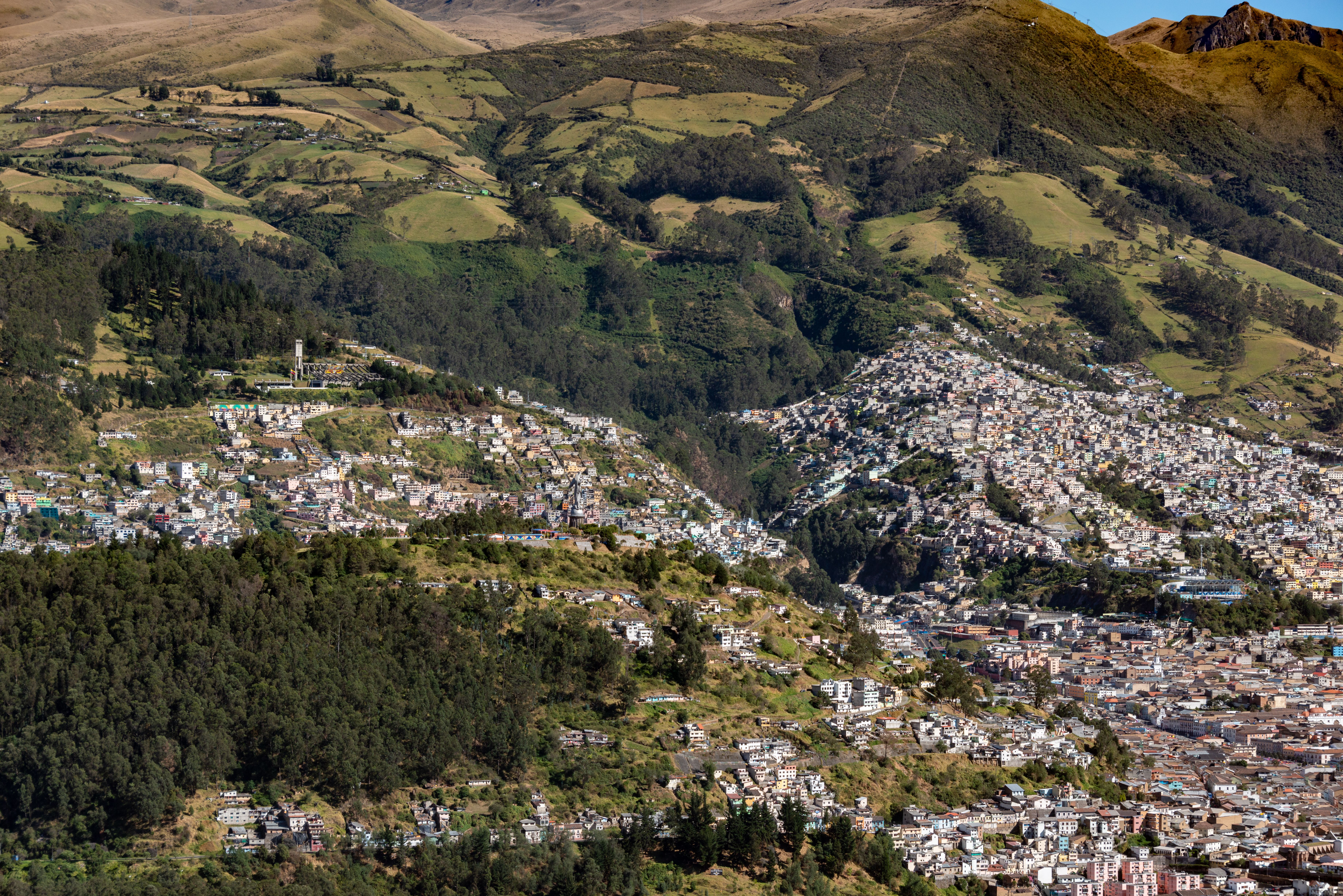 Andean mountain town near Alausi, Ecuador, home of the Devil's Nose Train