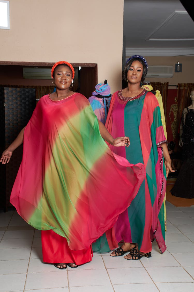 African Women Wearing Colorful Outfits