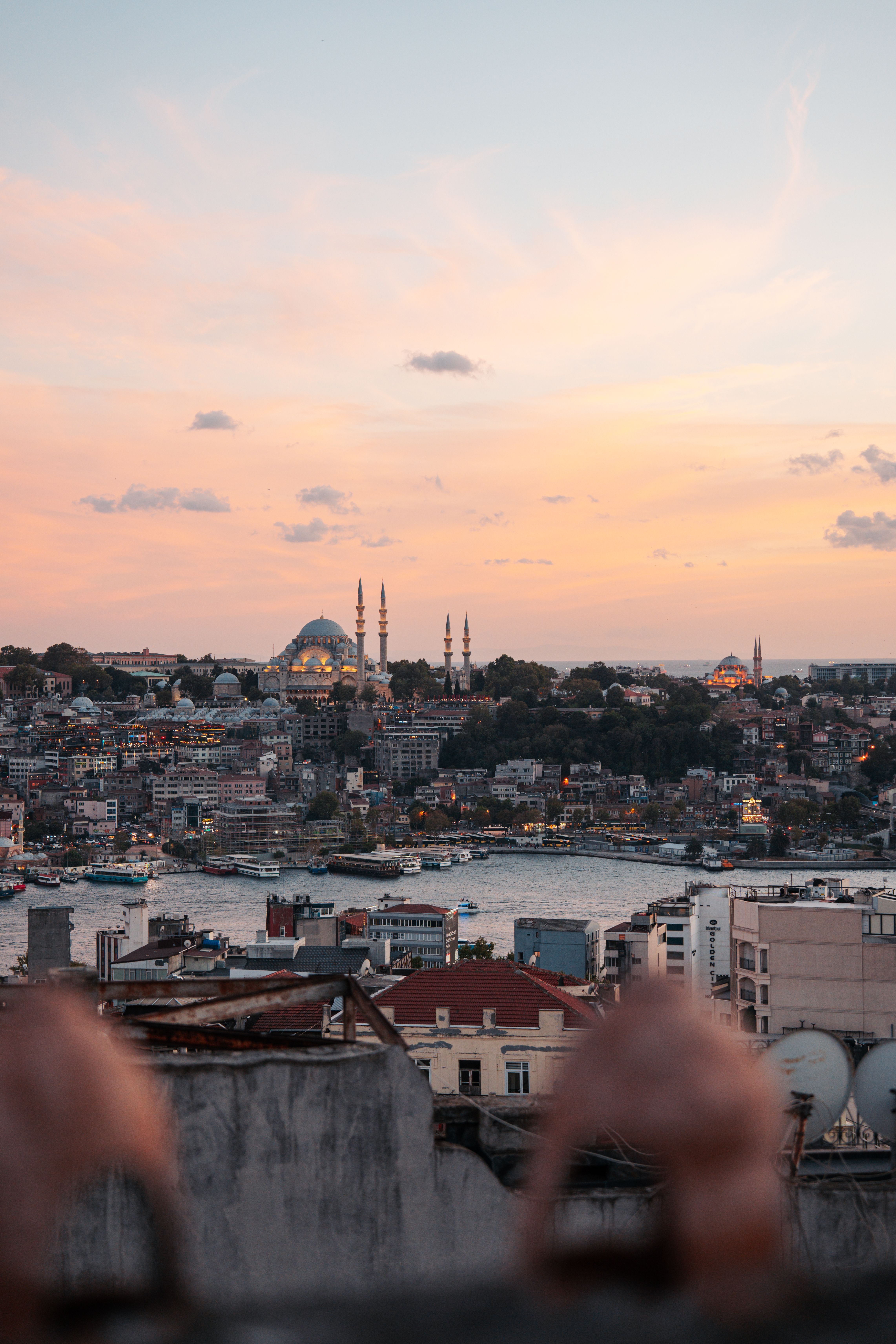 A view of the city of istanbul from a rooftop · Free Stock Photo