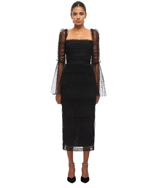 Lace-up Sequin Midi Evening Dress - Lucy By  Mariam Hopkins Collection  - Just in €127