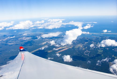 Portrait Plane Window Seat Picture in the Clouds Air Serbia Airplane New York City Flying Over the Atlantic Horizontal Desktop Format Wallpaper iPhone 4K Window Seat