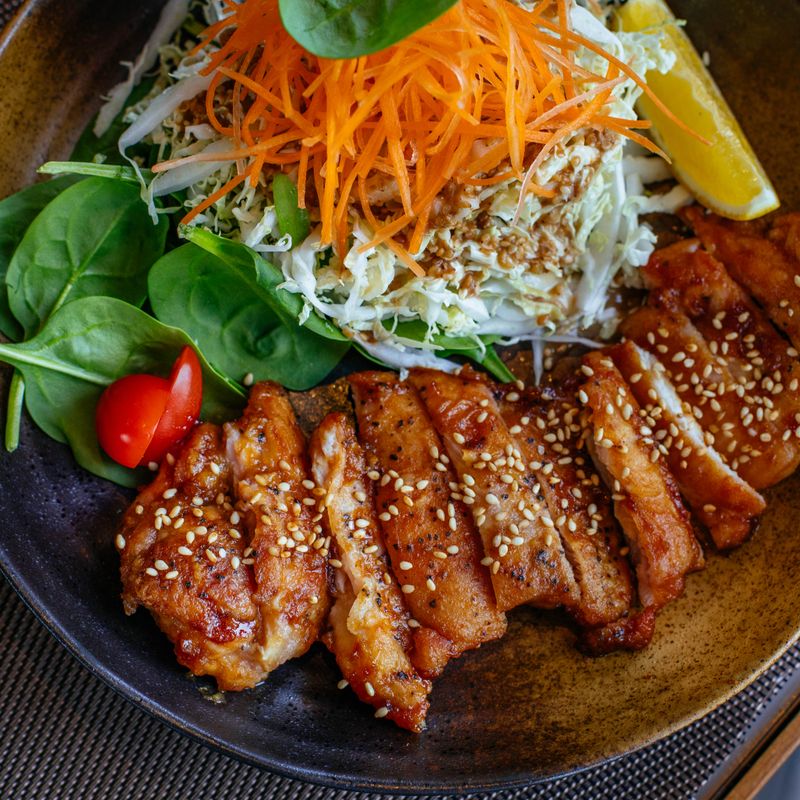 Asian Sesame Chicken Salad with Ginger Dressing