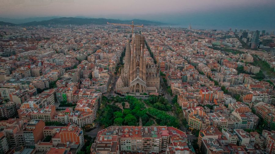 Vista aèria de Barcelona des del dron