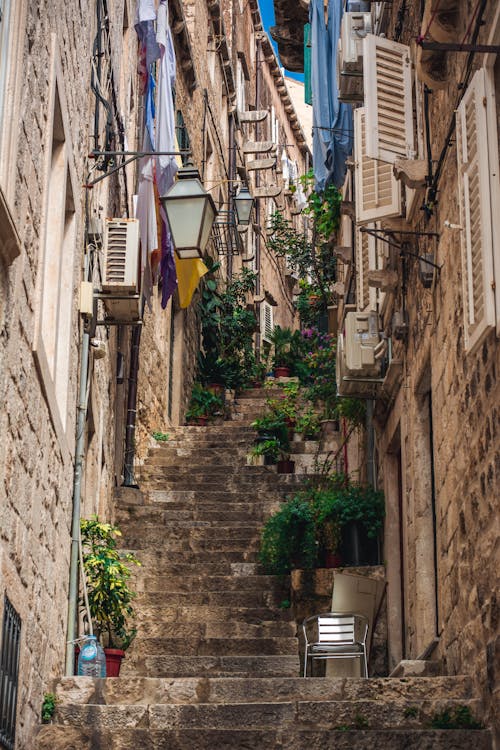 Narrow, Stone Stairs in Old Town