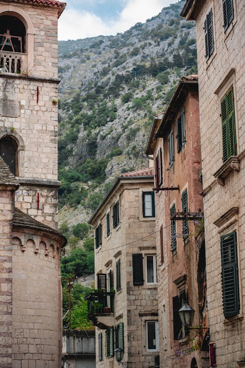 Houses in Kotor in Montenegro