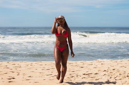 Woman in Bikini on Beach