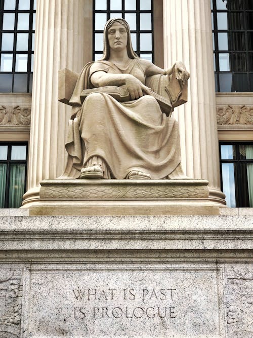 Statue of Future with Sentence in Washington DC