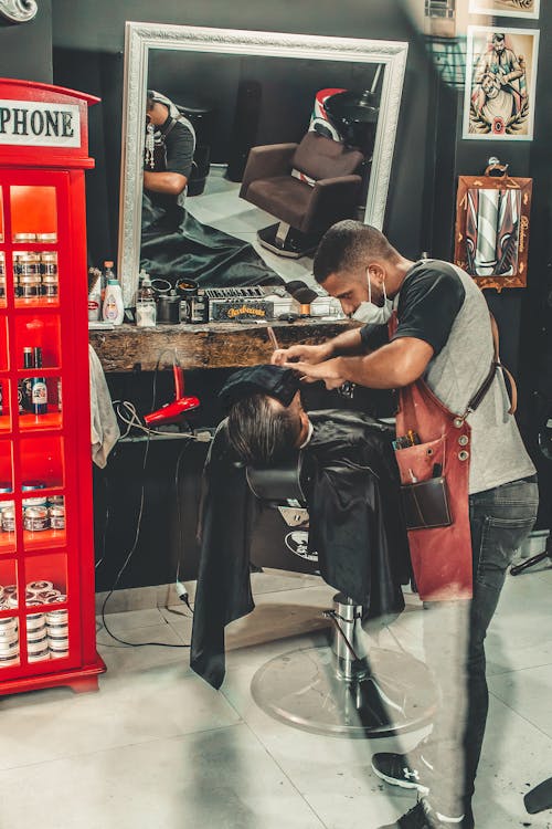 Man Having His Haircut