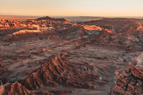 View of a Desert at Sunset 