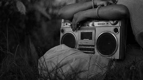 Retro Radio in Black and White