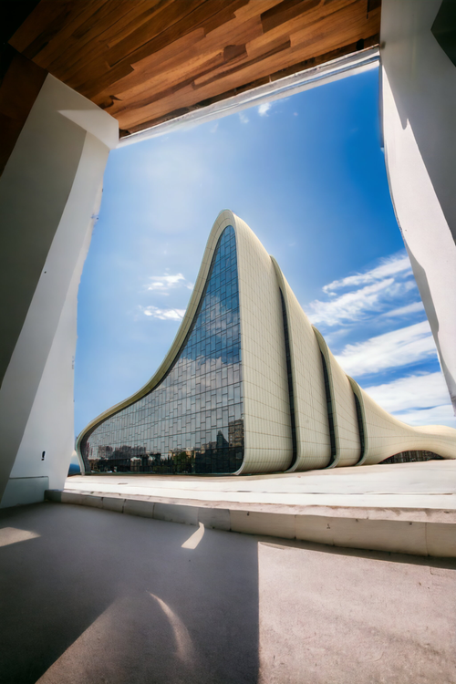 Free Discover the iconic modern architecture of the Heydar Aliyev Center in sunny Baku, Azerbaijan. Stock Photo