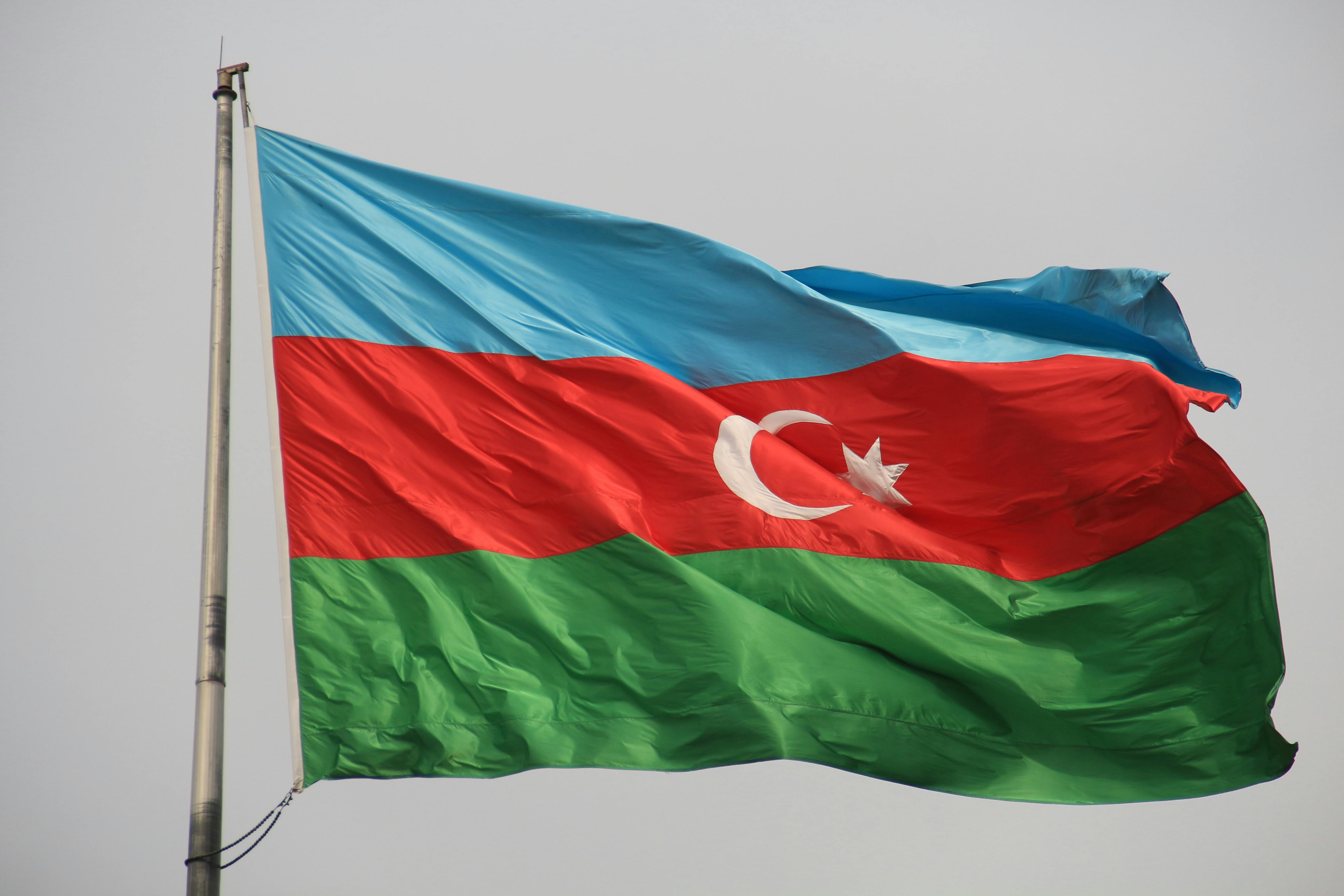 Azerbaijan Flag stock photo. Image of news, grunge, minimal - 153806022