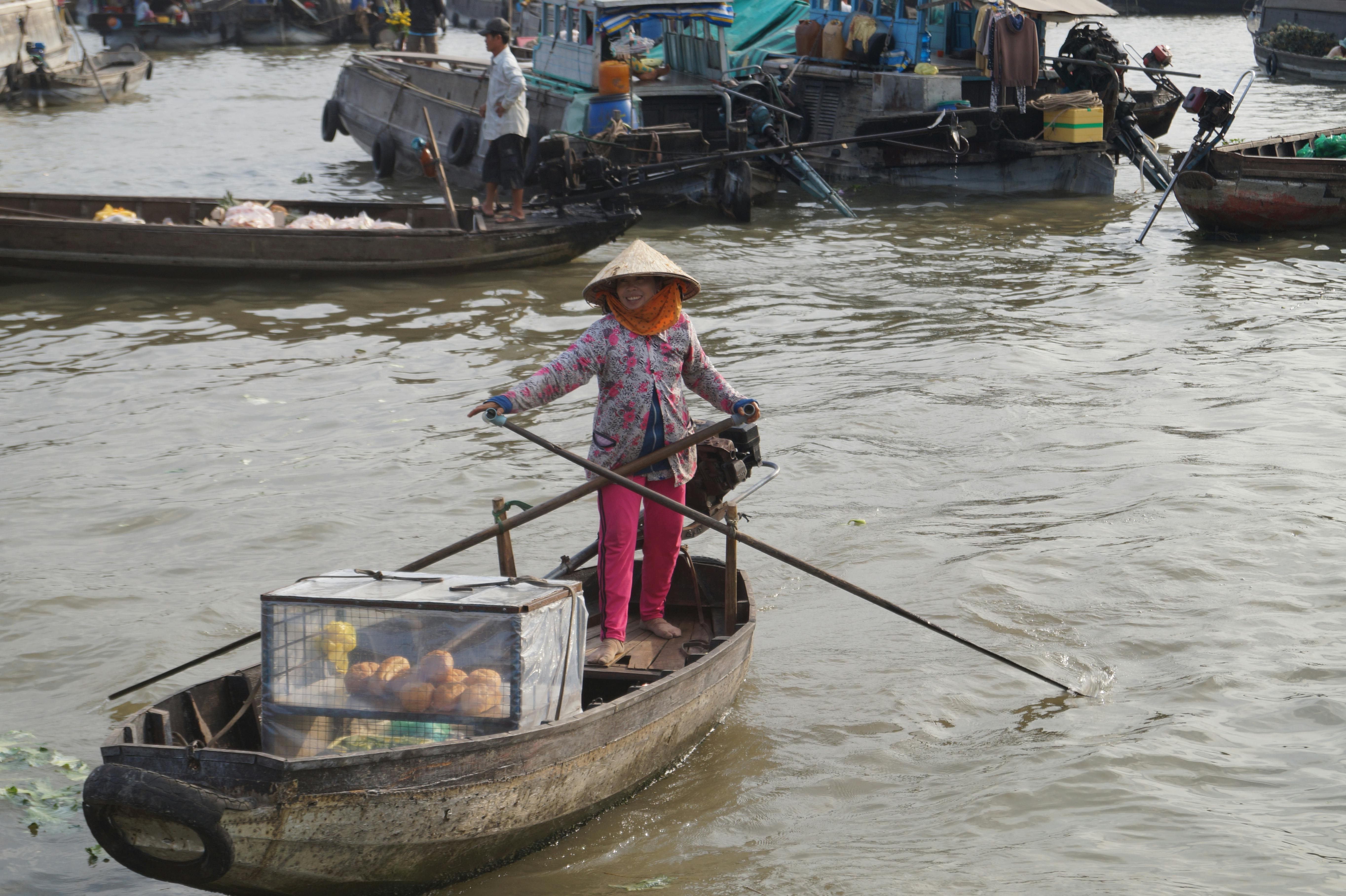 Free stock photo of boat, floating market, market