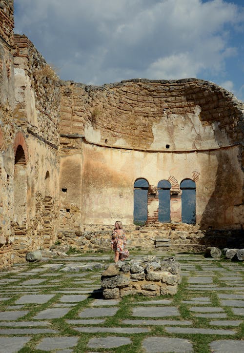 Woman Admiring Ruins