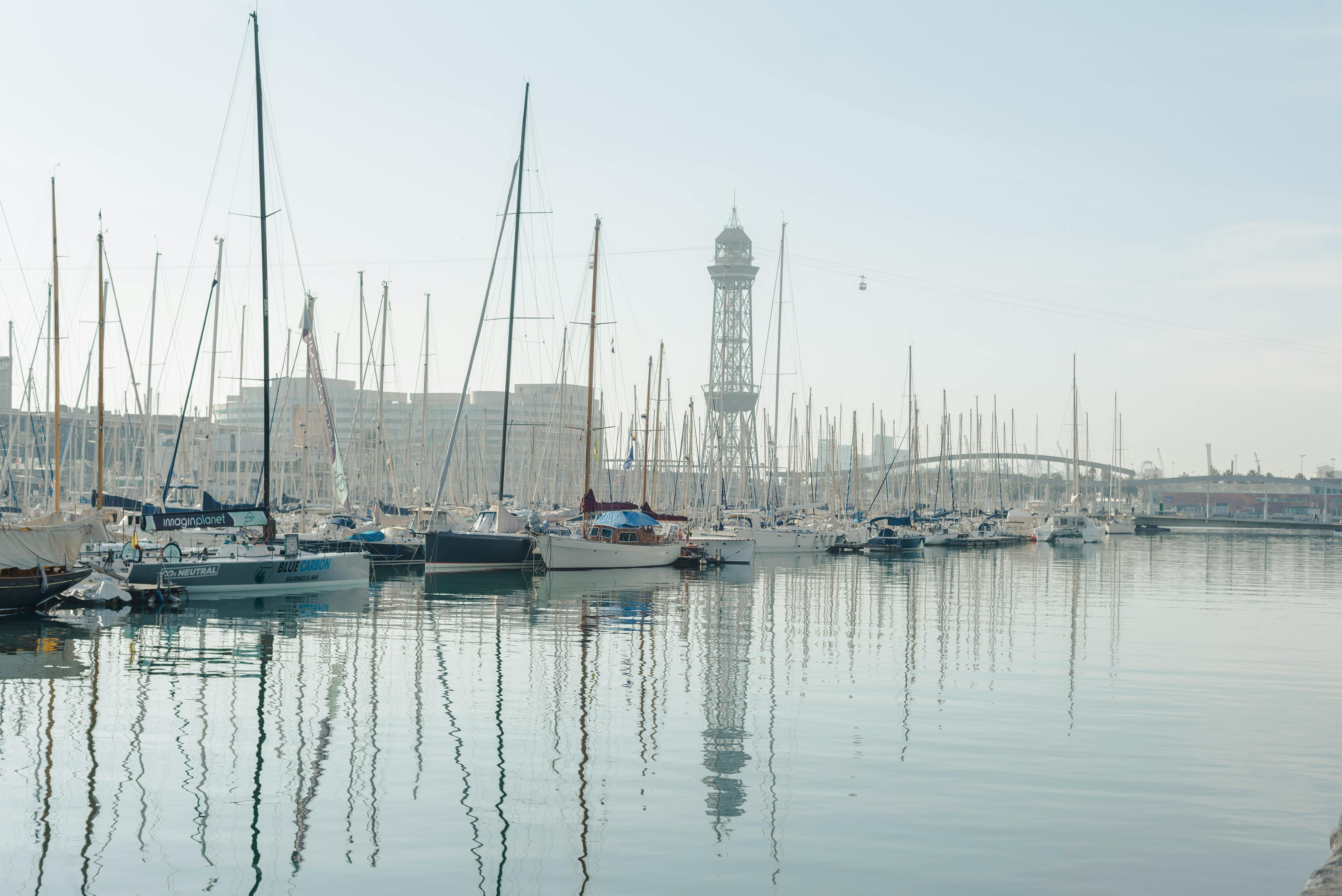 a harbor with many boats docked in it