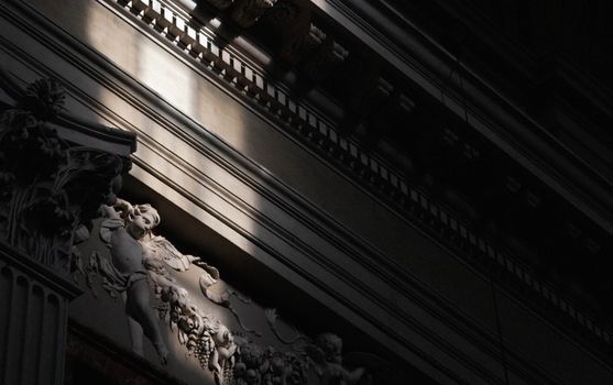 Dark Photo of a Baroque Architectural Detail
