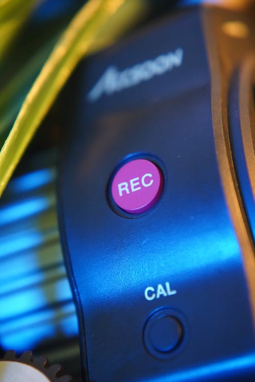 Close-up of a Recording Button on a Camera 