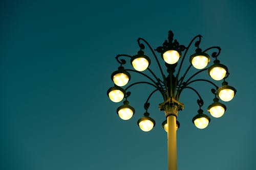 七彩燈, 傍晚天空, 大氣的晚上 的 免費圖庫相片