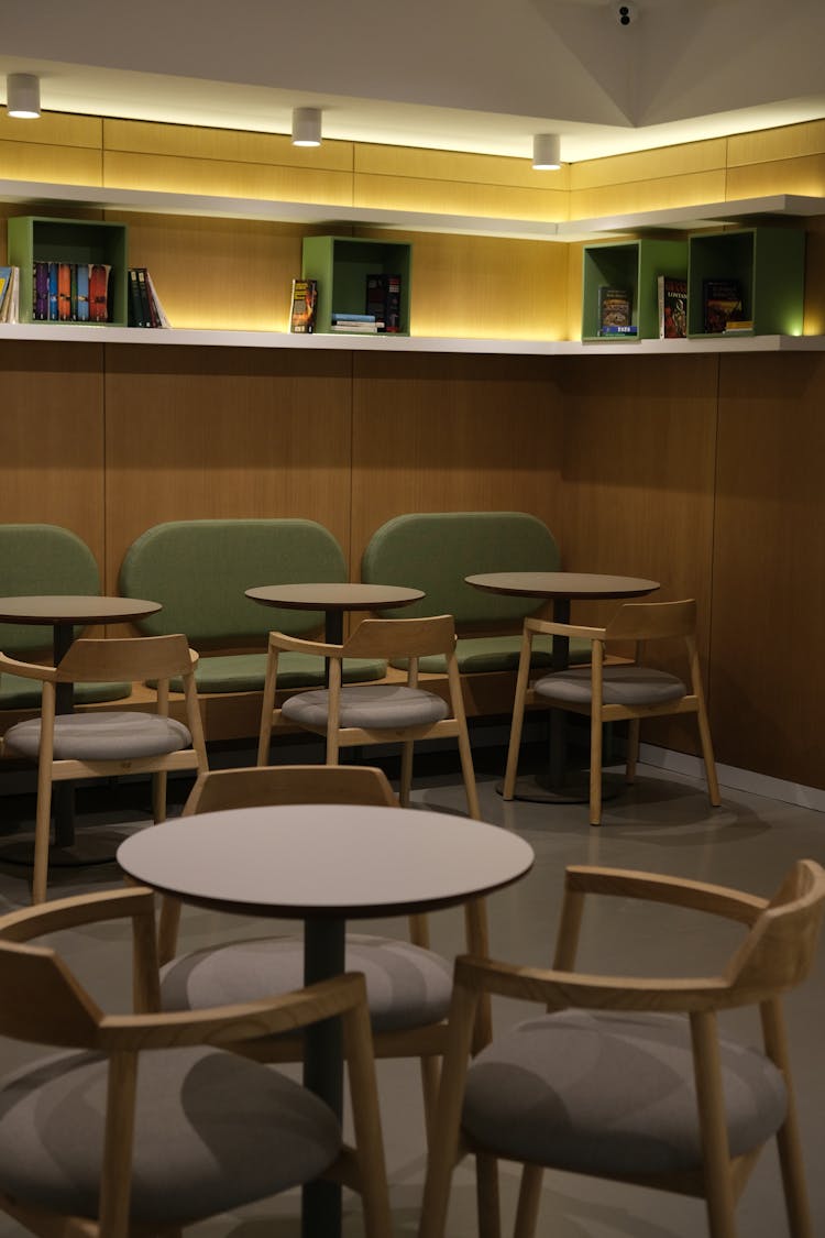 Chairs And Tables In Restaurant