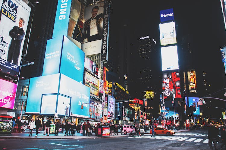 Busy Street During Nighttime