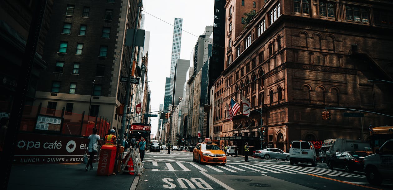 Yellow Cab On Road