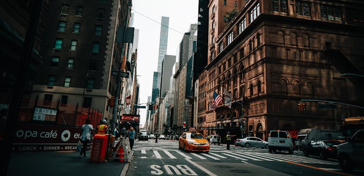 Yellow Cab On Road