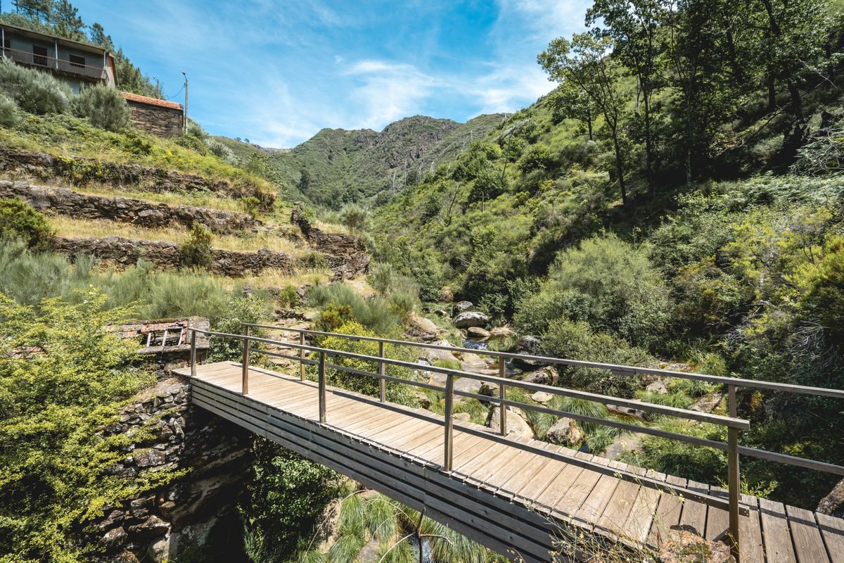 A wooden bridge at Albergaria da Serra, Portugal