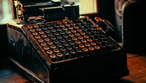Numbers on Vintage Typewriter