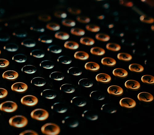 Close-up of Keys on a Typewriter