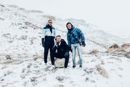 Men Hiking in Winter