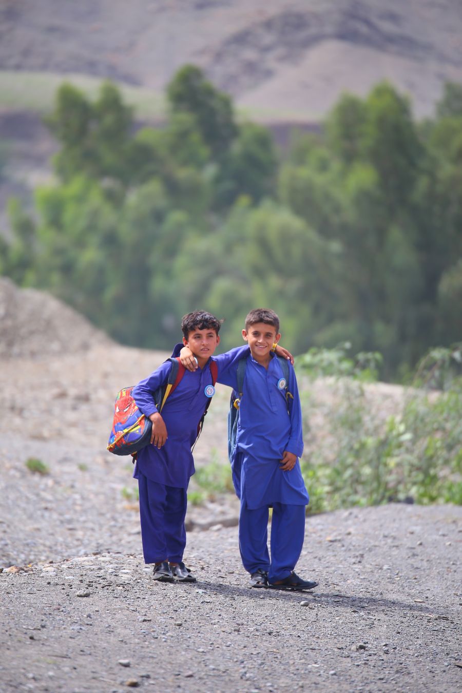 Students in school uniform