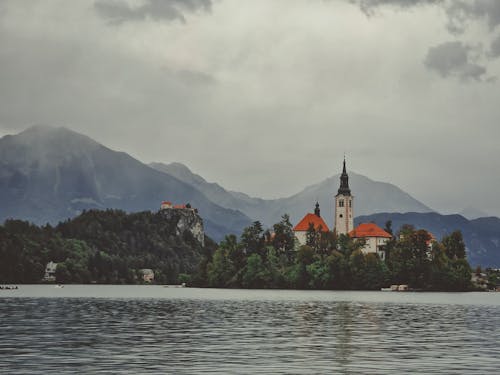 Tower over Trees by Bled Lake in Slovenia