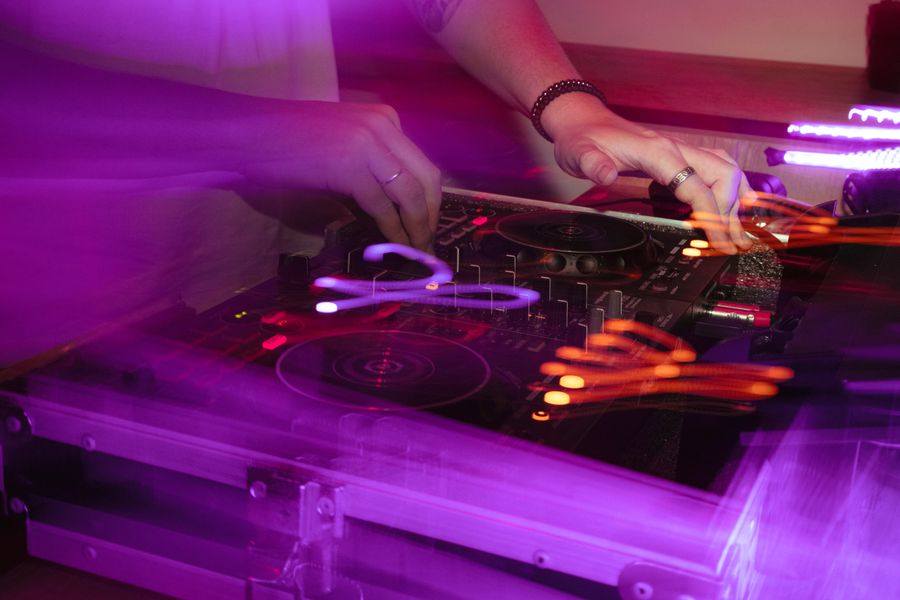DJ performing