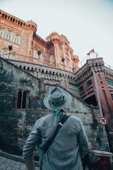 Traveler exploring a historic landmark in Fatih, Istanbul. Unique architecture with cultural significance.