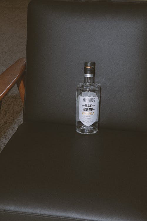 Bottle of Vodka on Chair