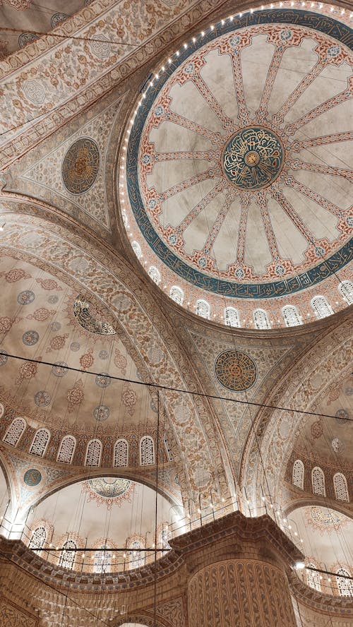 Ornamented, Monumental Ceiling in Mosque