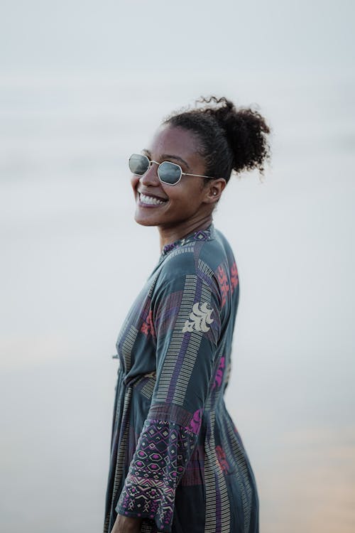 Portrait of Smiling Woman in Sunglasses