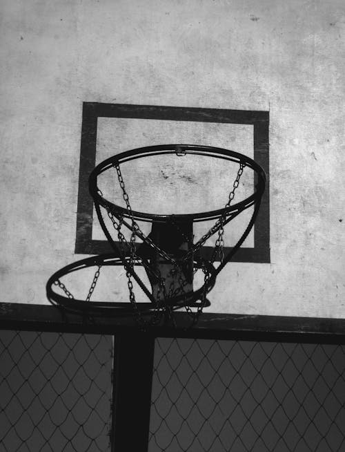 Free stock photo of basketball, basketball ring, bnw
