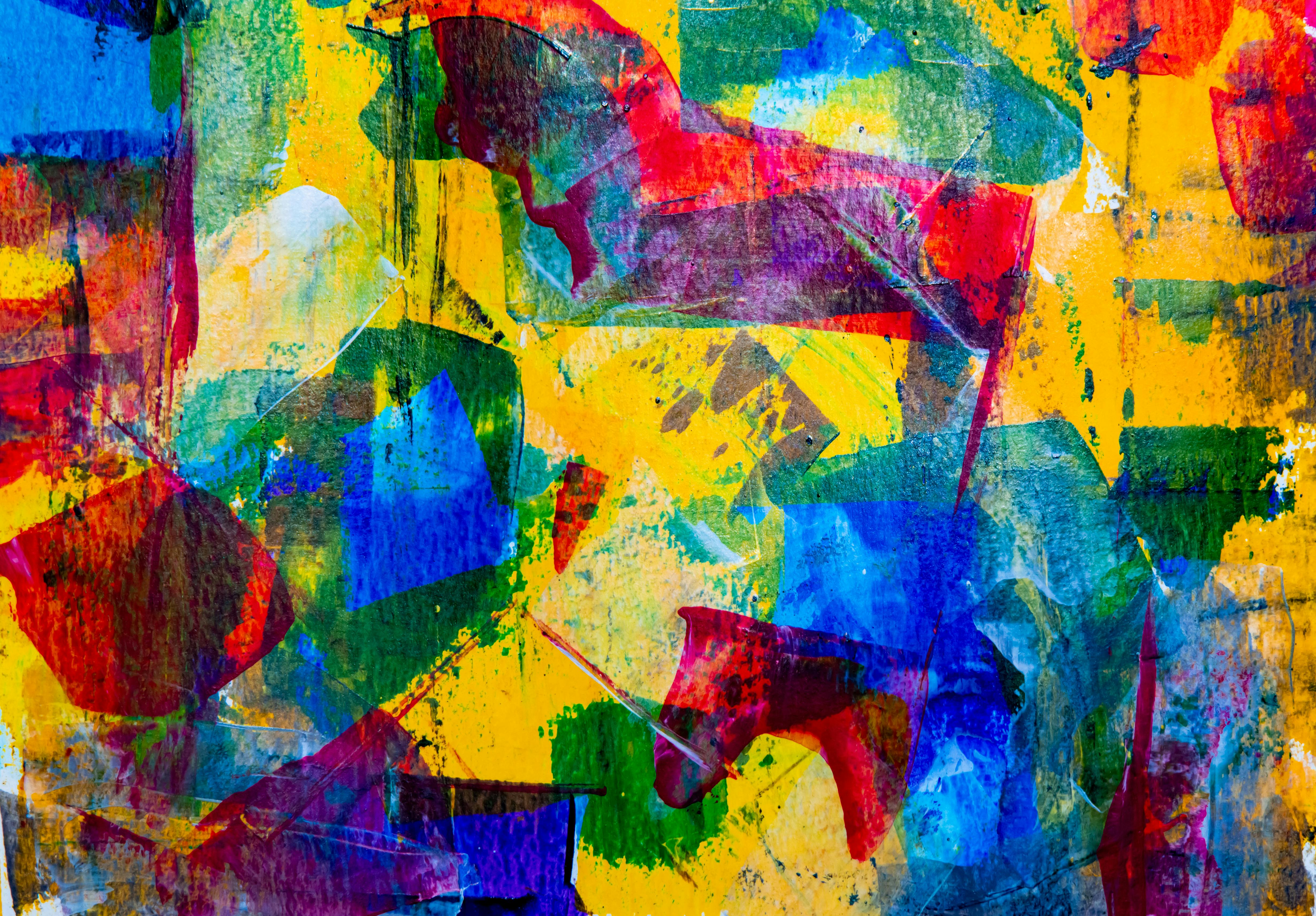 Teal and Orange Abstract Painting · Free Stock Photo